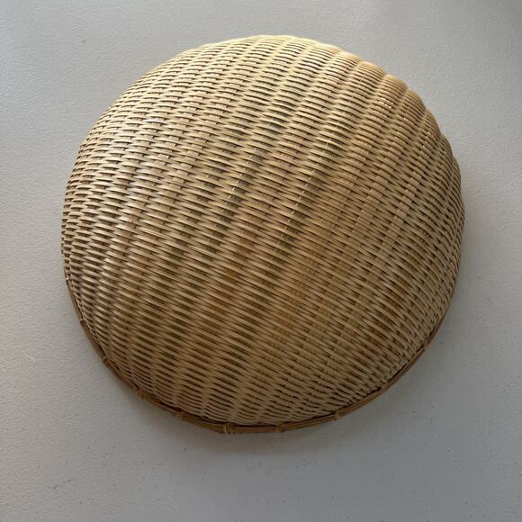 6 Nesting Brown Rounded Woven Wicker Rattan Basket Vegetable Fruit Boho Country - Picture 11 of 15